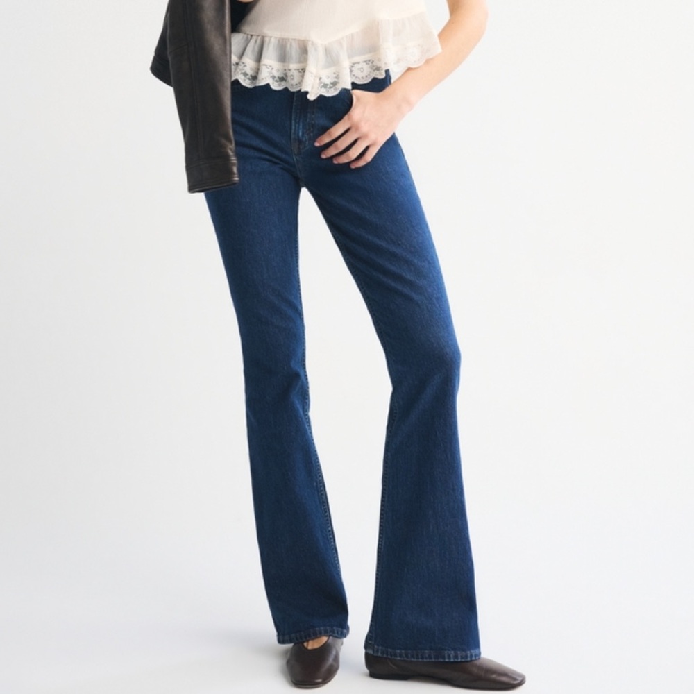 High rise bootcut jeans